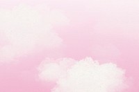 Pink cloudy sky illustration psd