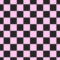 Pink background checkered black pattern psd