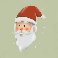 Christmas doodle, Santa Claus, cute illustration vector