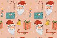 Christmas seamless background, cute holidays season pattern vector