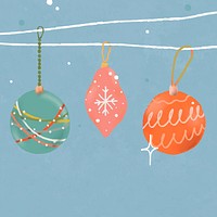 Christmas balls background, winter holidays illustration vector