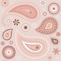 Cream paisley background, traditional pattern in feminine design vector