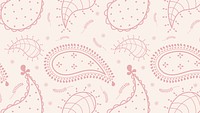 Pink paisley compute wallpaper, abstract pattern, Indian traditional design