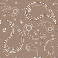 Aesthetic paisley background, brown henna pattern in earth tone psd