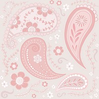 Aesthetic paisley background, pink feminine mandala pattern psd