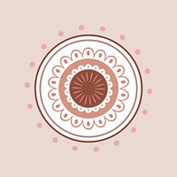 Paisley mandala clipart, feminine henna tattoo in pastel design