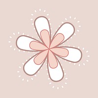 Pink flower clipart, pink creative illustration