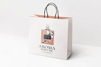 Shopping bag mockup psd, fashion business branding design