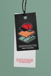 Label mockup psd, fashion branding design