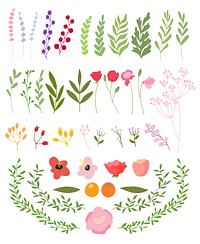 Vector of floral banner set