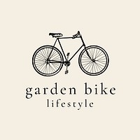 Vintage bicycle logo template, lifestyle branding graphic for business psd