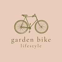 Vintage bicycle logo template, lifestyle branding graphic for business psd