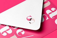 Pink envelope mockup, business branding stationery psd