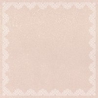 Lace frame background, cream floral fabric design psd