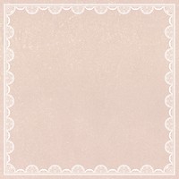 Lace frame background, cream vintage fabric design