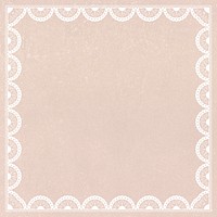 Vintage lace frame background, pink crochet design