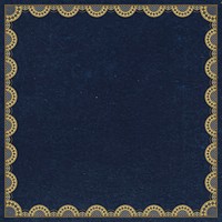 Blue frame background, classic lace design vector