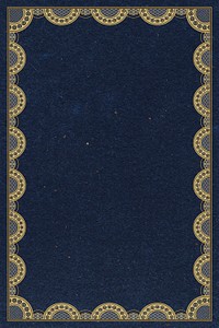 Lace frame background, dark blue vintage fabric design