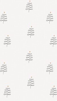 Christmas pattern phone wallpaper, festive winter doodle background