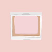 Blush palette clipart, makeup product illustration