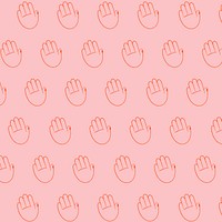 Pink seamless background, hand doodle pattern vector