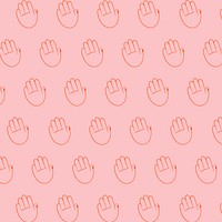 Pink seamless background, hand doodle pattern psd