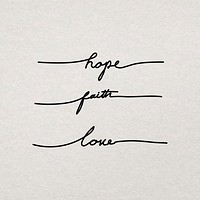 Minimal quote typography, ink hand drawn greeting vector