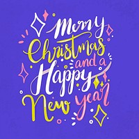 Cute Christmas greeting typography, festive design vector