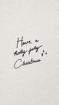 Minimal Christmas mobile wallpaper psd, holiday greeting typography