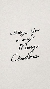 Minimal Christmas iPhone wallpaper, holiday greeting typography