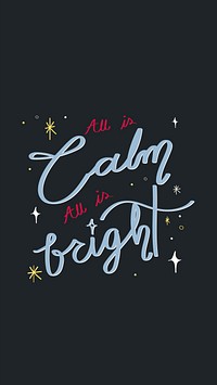 Christmas song mobile wallpaper, holiday greeting typography vector