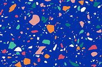 Blue terrazzo seamless texture background