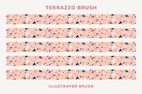 Pink pastel terrazzo illustrator pattern brush vector add-on