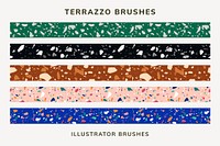 Terrazzo seamless texture marble background set