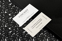 Terrazzo editable business card mockup psd