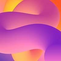 Colorful abstract background, purple 3D fluid shapes psd