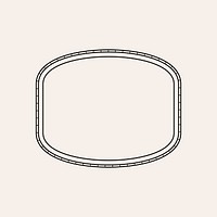 Simple frame, minimal black badge design 