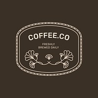 Coffee logo template, Coffee.co, professional business branding graphic vector