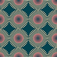 Retro pattern Instagram post background, hypnotic geometric design vector