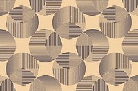 Geometric pattern background, round retro style vector