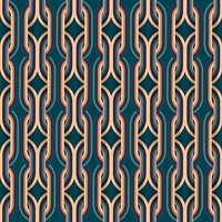 Interlaced chain pattern background, blue geometric design psd