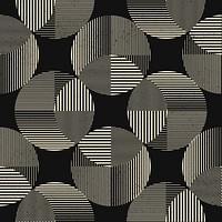 Geometric circle social media post background, black seamless round design