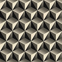 3d cube pattern Instagram post, abstract illusion style tetrahedron vector