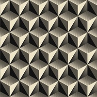 Tetrahedron pattern social media post, abstract illusion style