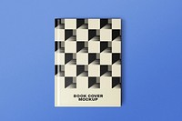 Book cover mockup, modern geometric square design psd