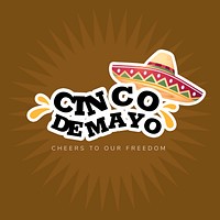 Mexican festival logo template, traditional style psd