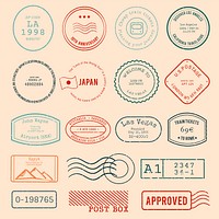 Vector of various stamp design