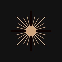 Star journal graphic, aesthetic gold design