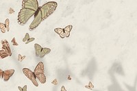 Feminine butterfly background, aesthetic watercolor design 