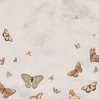 Cute butterfly background, aesthetic watercolor design psd